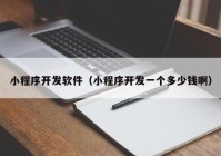 小程序開發(fā)軟件（小程序開發(fā)一個(gè)多少錢?。? /></a>
		</div>
		<div   id=